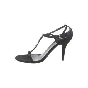 Gucci Jeweled Satin Sandals - 8B - Black